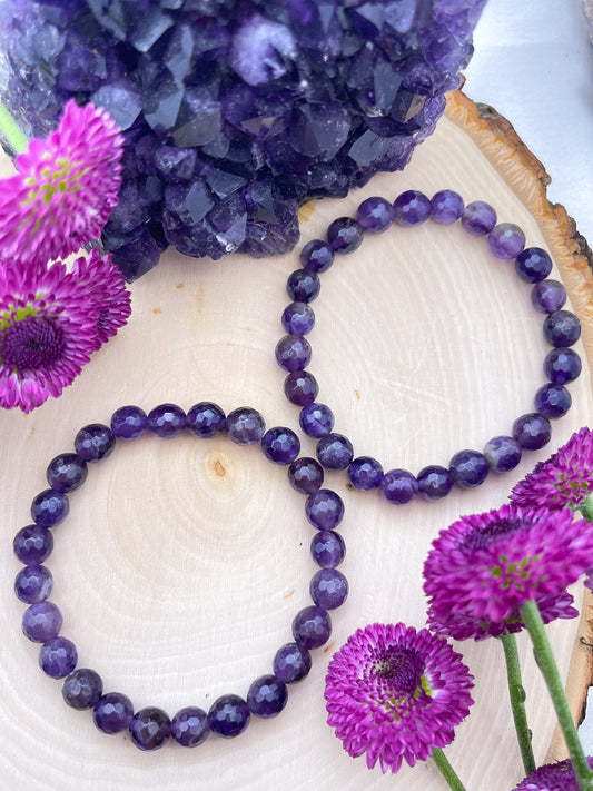 Amethyst Beaded Bracelet